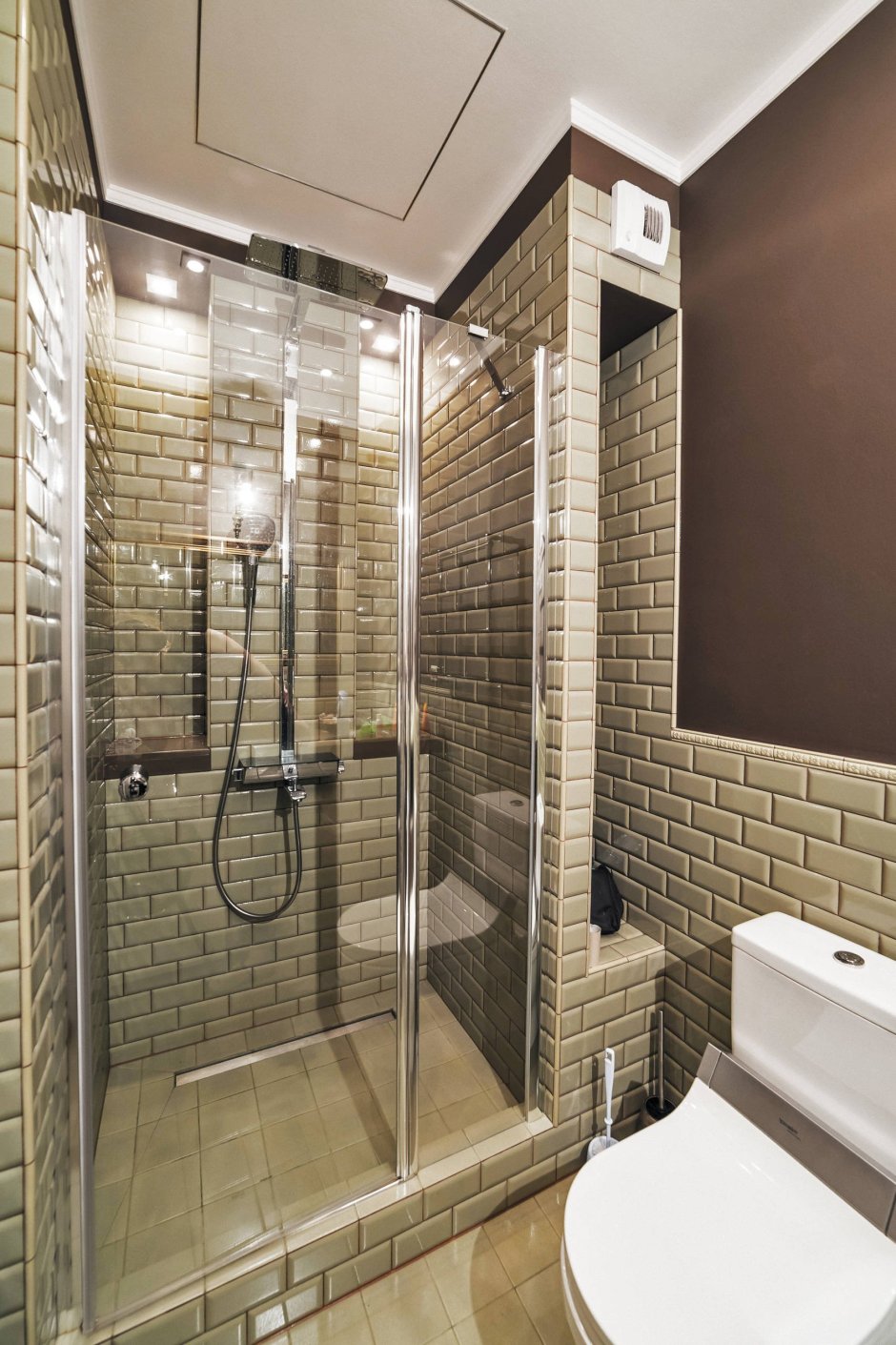 Дизайн ванной комнаты с душевой перегородкой (61 фото)