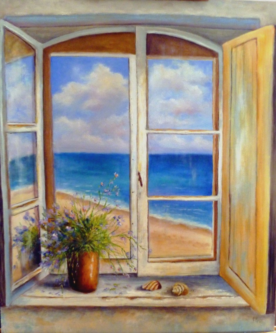 Картина окно с видом