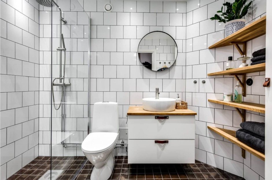 Ванная комната Скандинавский стиль 4м2