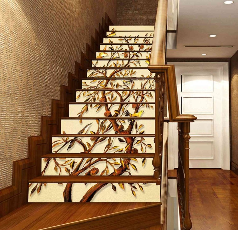 Расписные деревянные лестницы