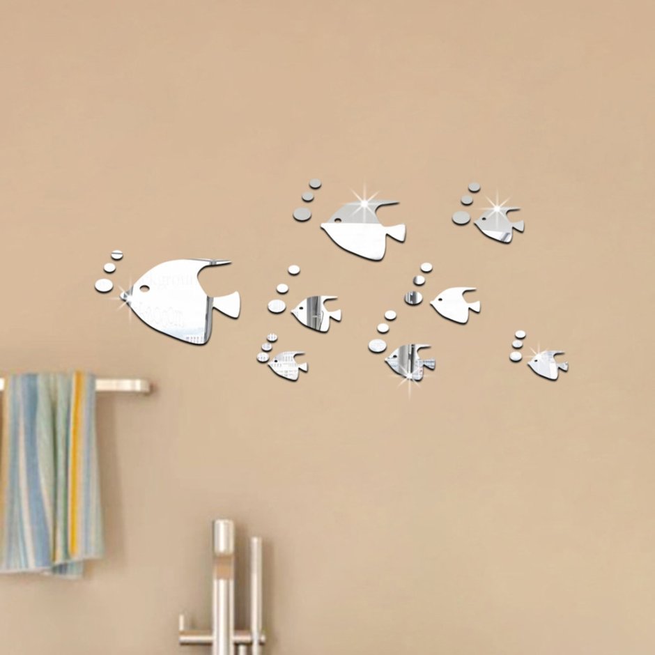 Декоративные наклейки на стену в ванную