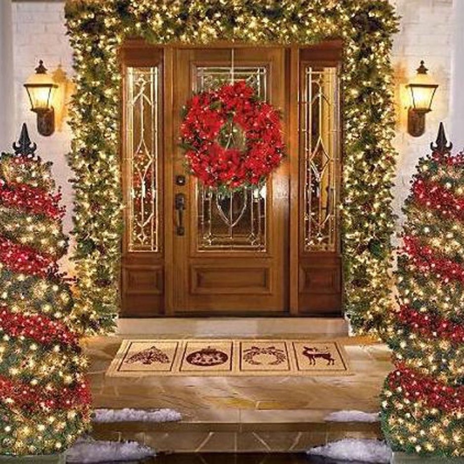 Украшение на дверной косяк новогоднее