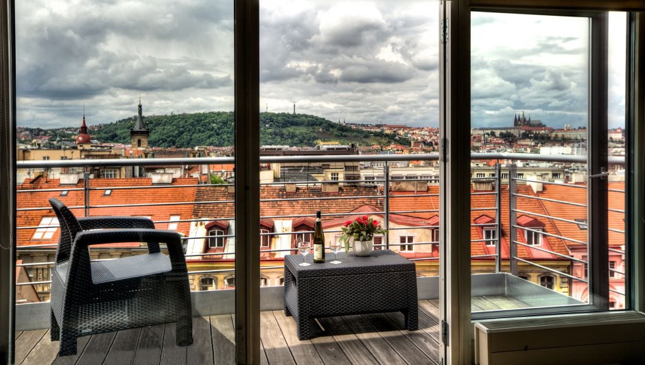 Прага вид из окна