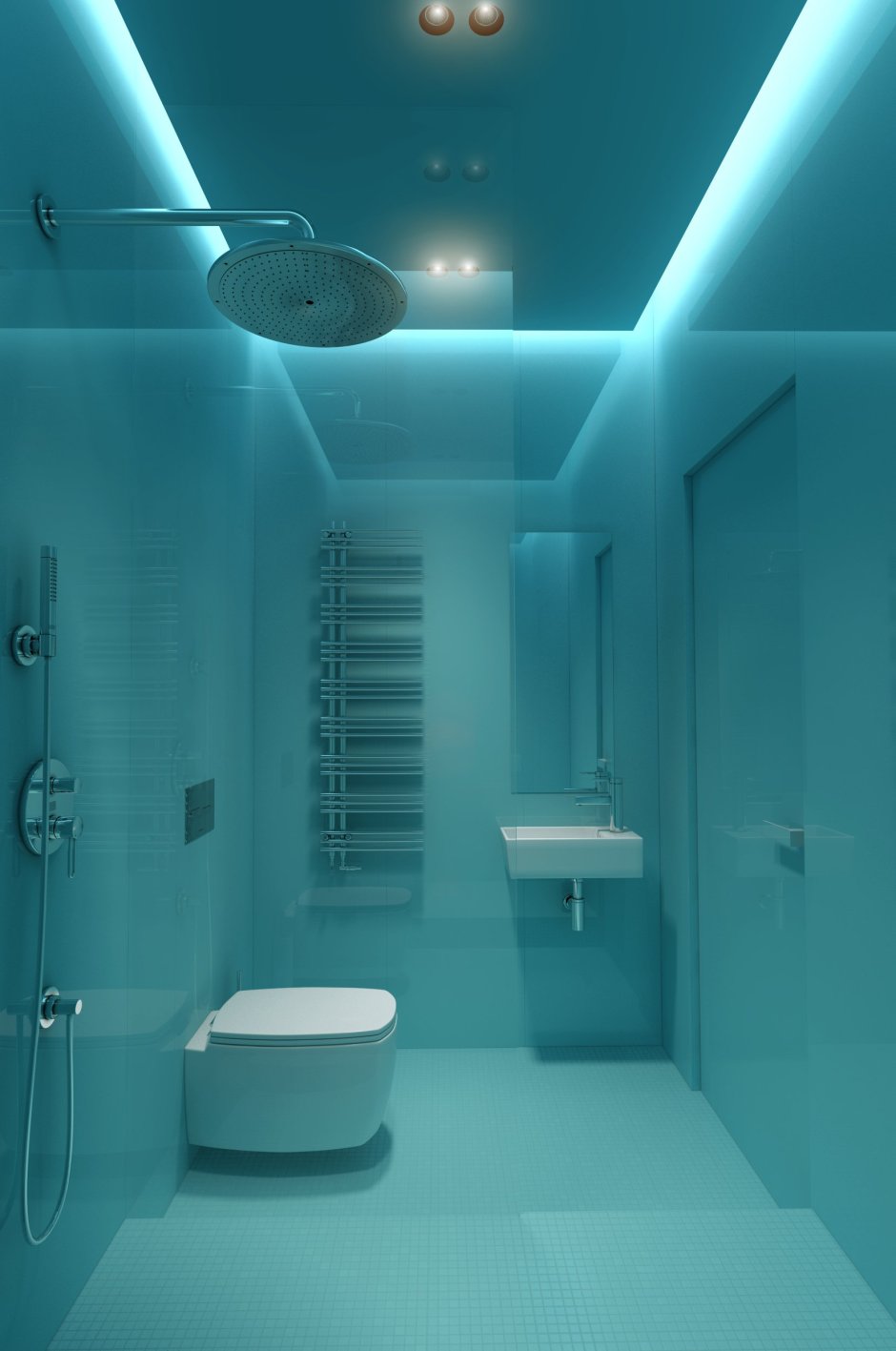 Ванная комната с подсветкой