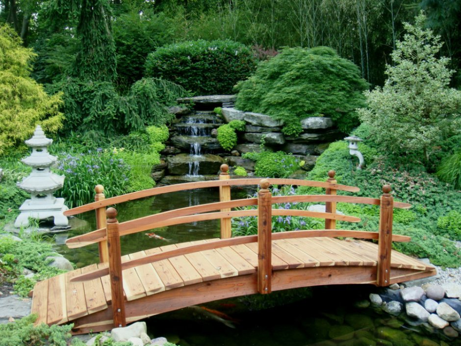 Японский сад мостки