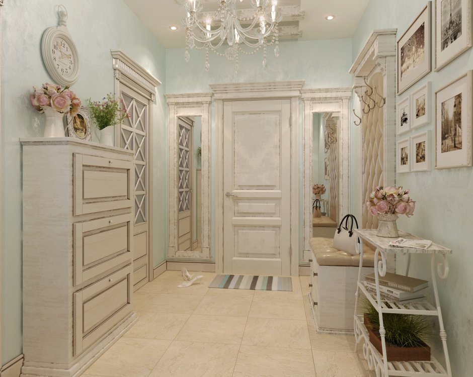 Коридор в стиле шебби Шик