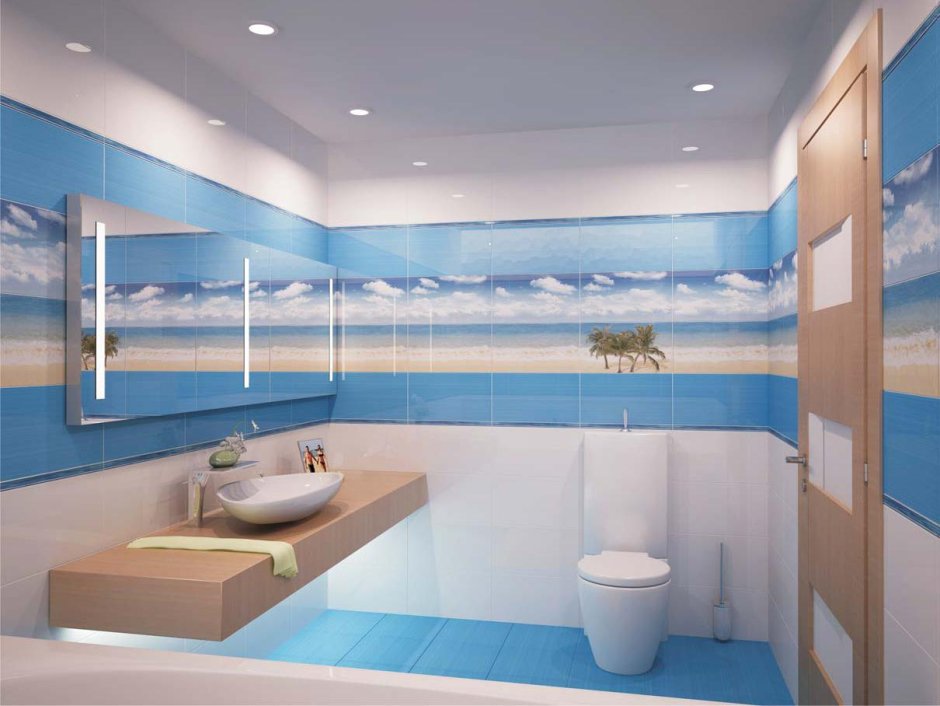 Дизайны квартир ванная комната морская стилистика