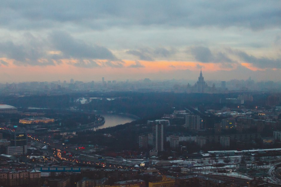 Вид из башни Москва Сити 54