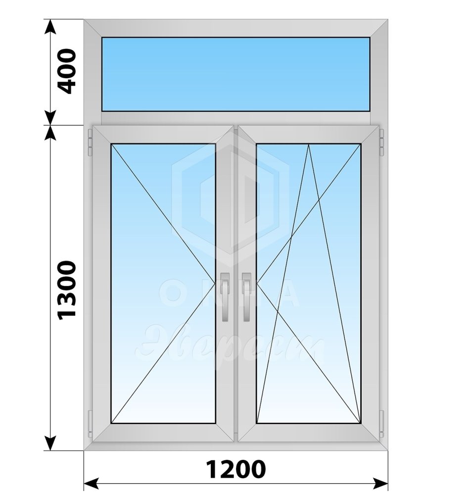 ПВХ окна 1800-1200 фрамуги