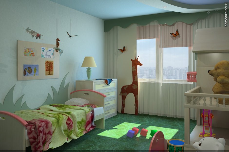 Дизайн детской комнаты для ребенка 3 лет