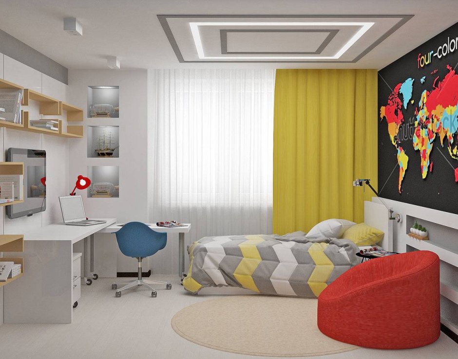 Дизайн комнат для подростков (81 фото)