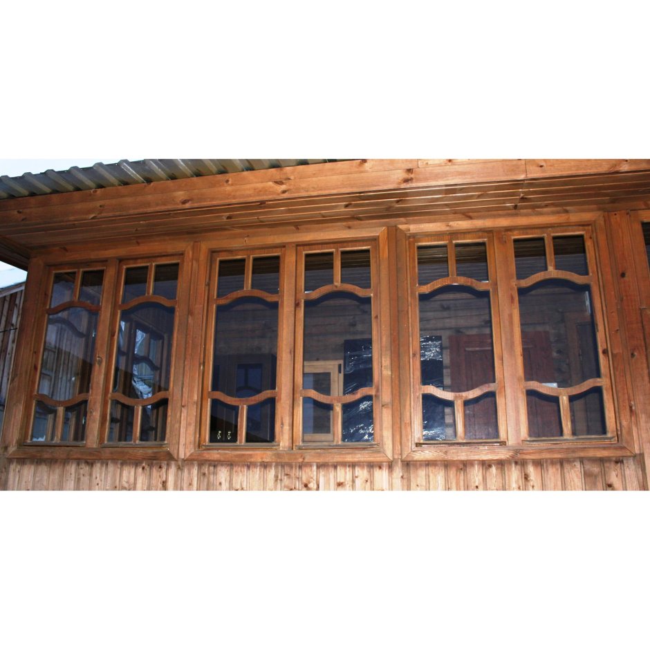 Верандные окна для дачи деревянные