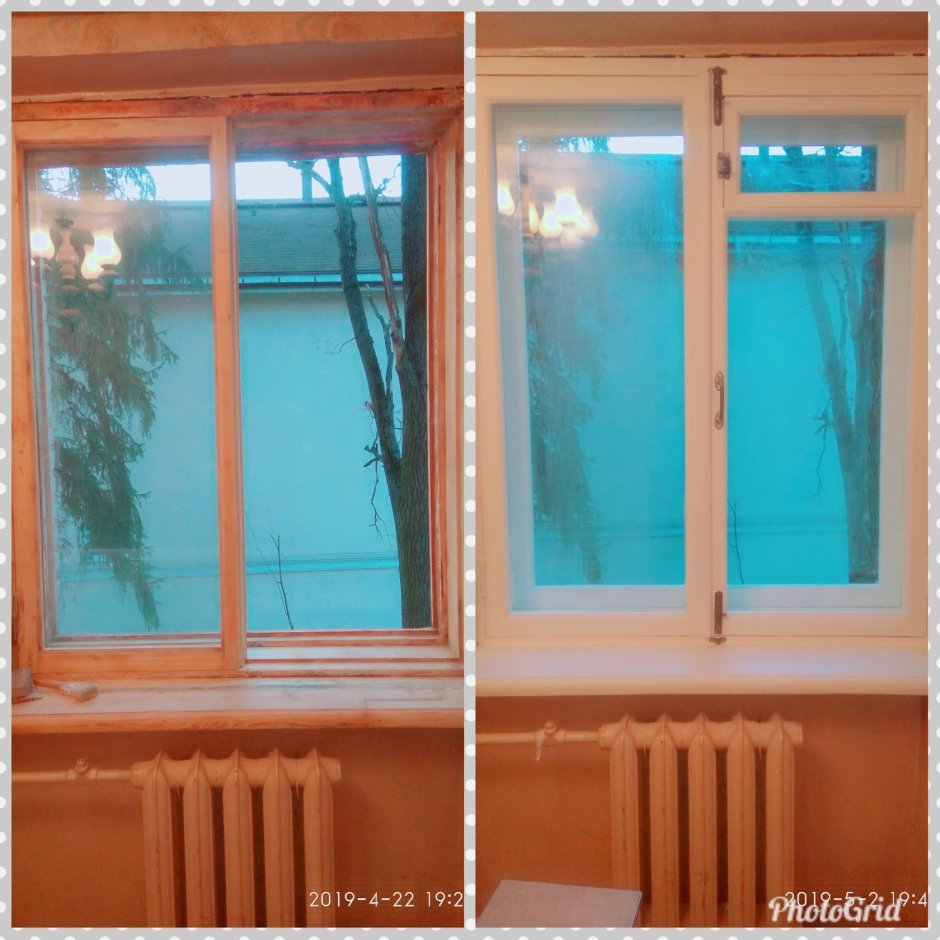 Деревянные окна крашеные