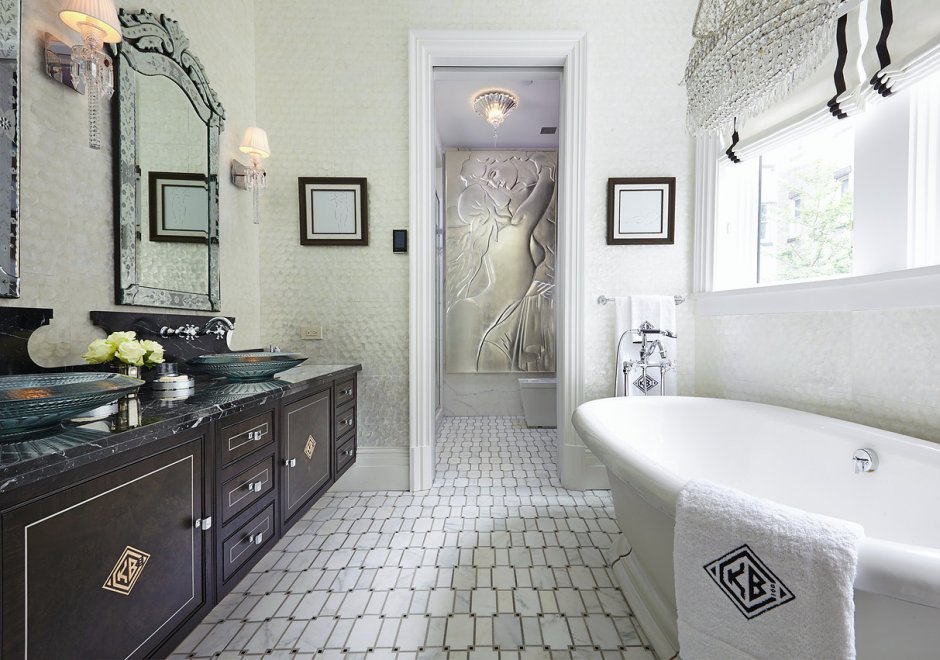 Ванная комната в американском стиле ретро