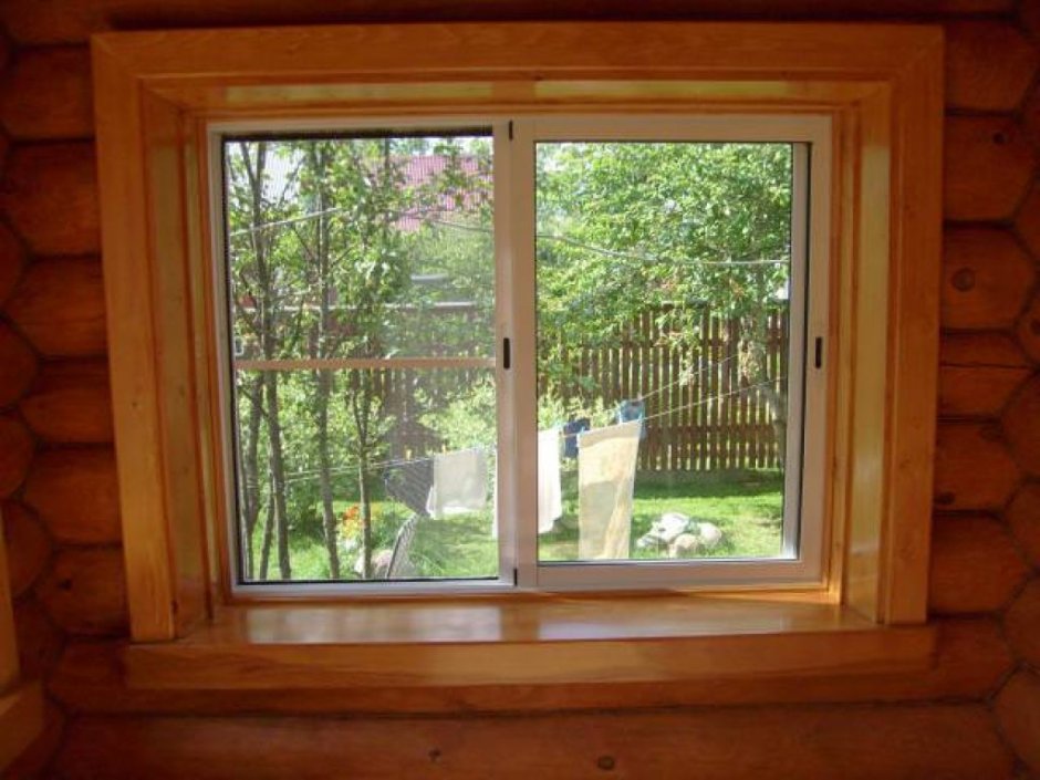 Откосы на окна в деревянном доме