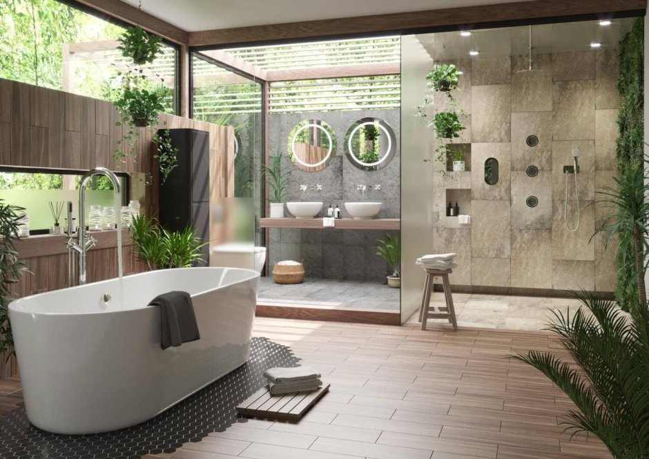 Ванная комната в стиле Бали