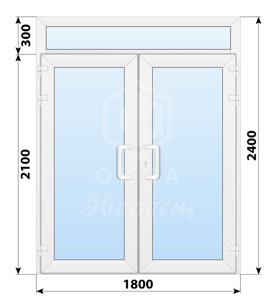 Окно 1800 2390 с фрамугой