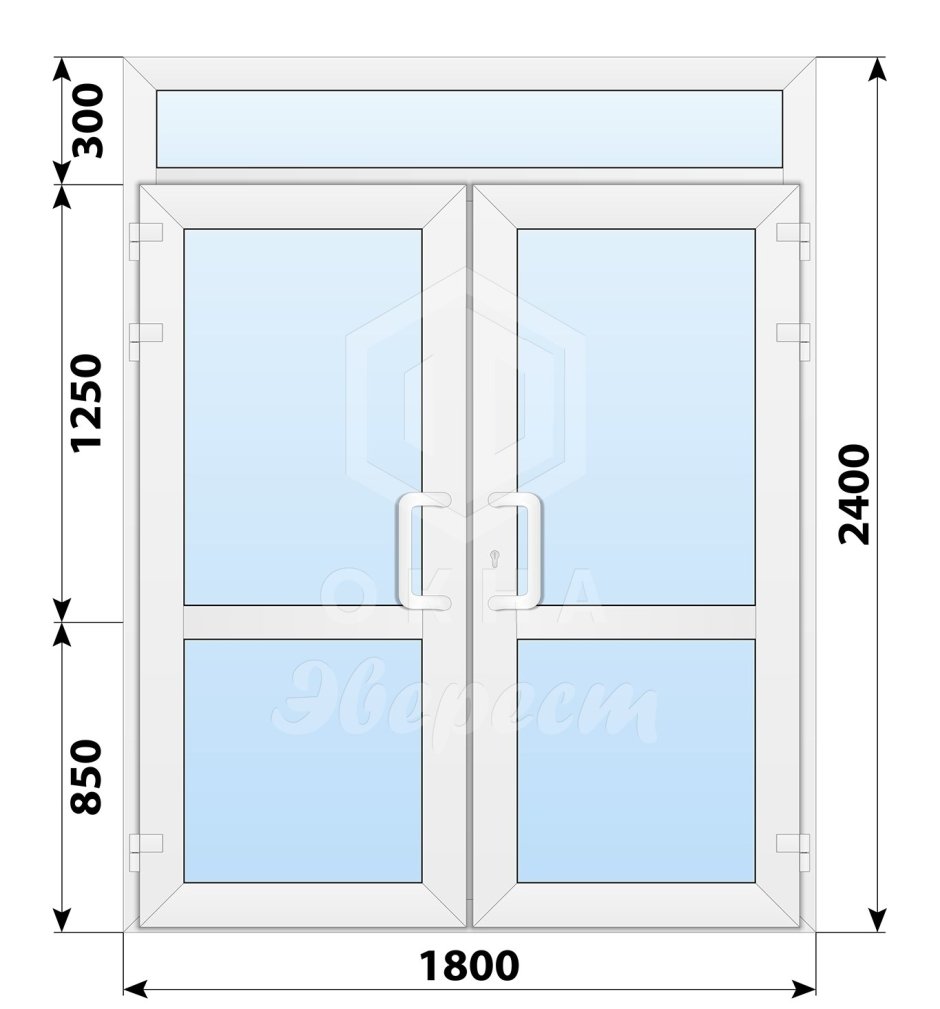 Пластиковая дверь 1300х2100