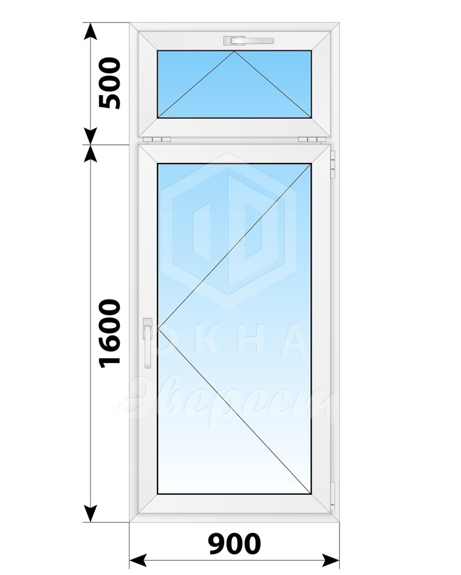 Окно 1800 2390 с фрамугой