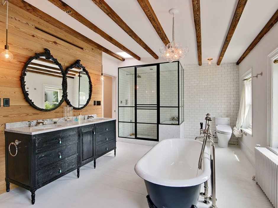 Деревянные Ванные комнаты лофт