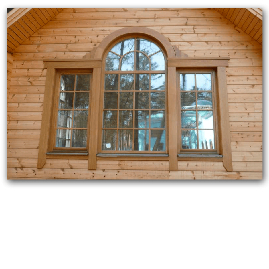 Арочные окна в деревянном доме