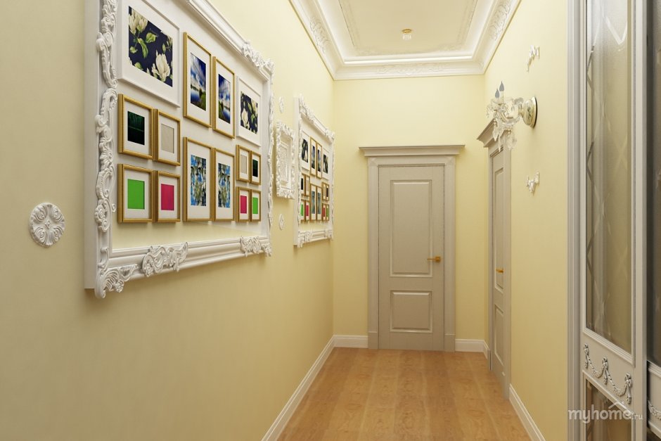 Декоративный багет на стены в коридор