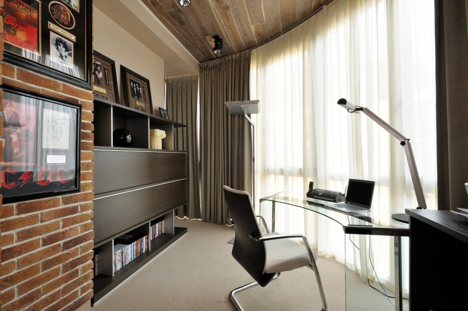 Интерьер домашнего кабинета в современном стиле