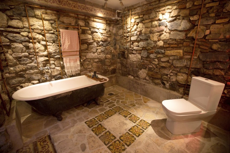 Отделка ванной комнаты натуральным камнем