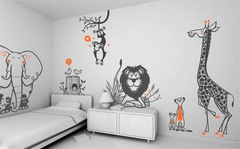 Креативные рисунки на стенах