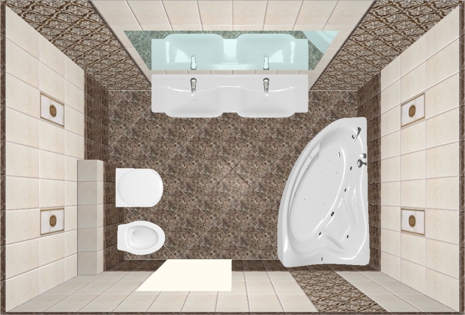 Необычные планировки ванной комнаты