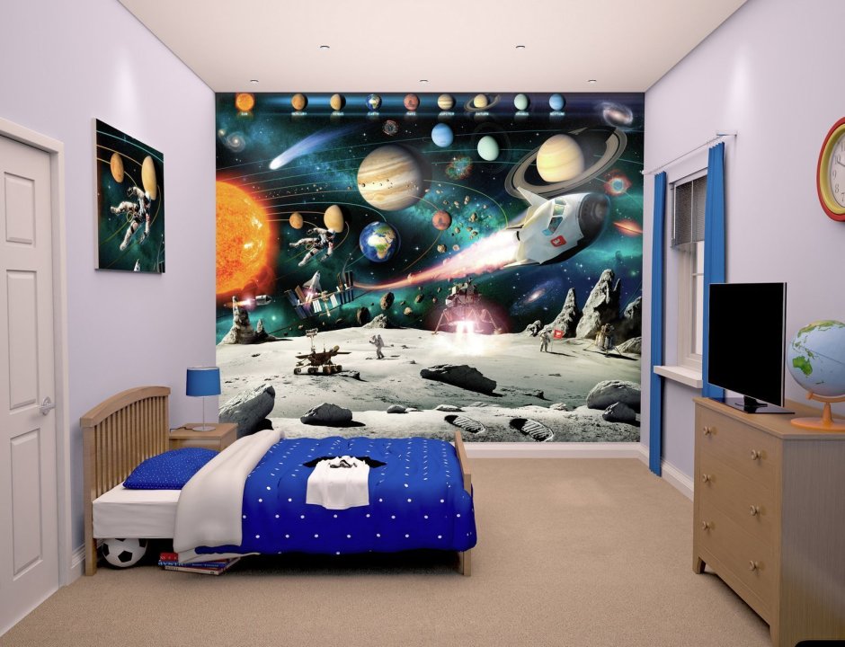 Детская комната в космическом стиле (75 фото)