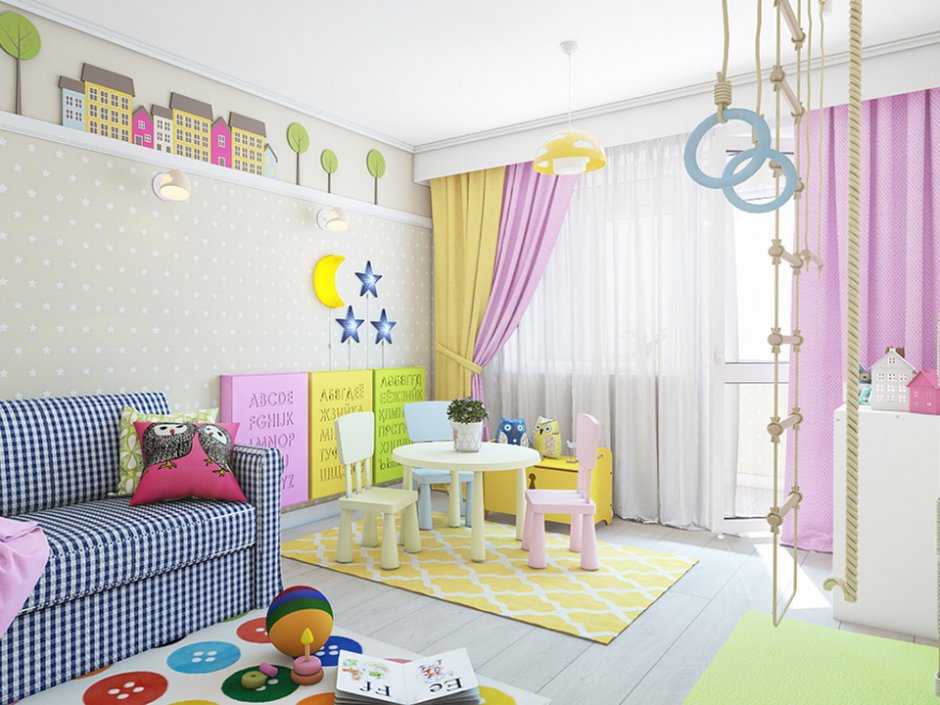 Украсить детскую комнату (78 фото)