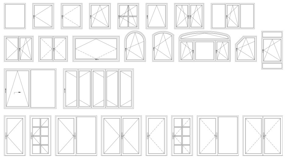 Пластиковые окна схема открывания