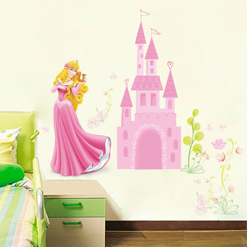 Наклейки на стену принцессы в детскую комнату