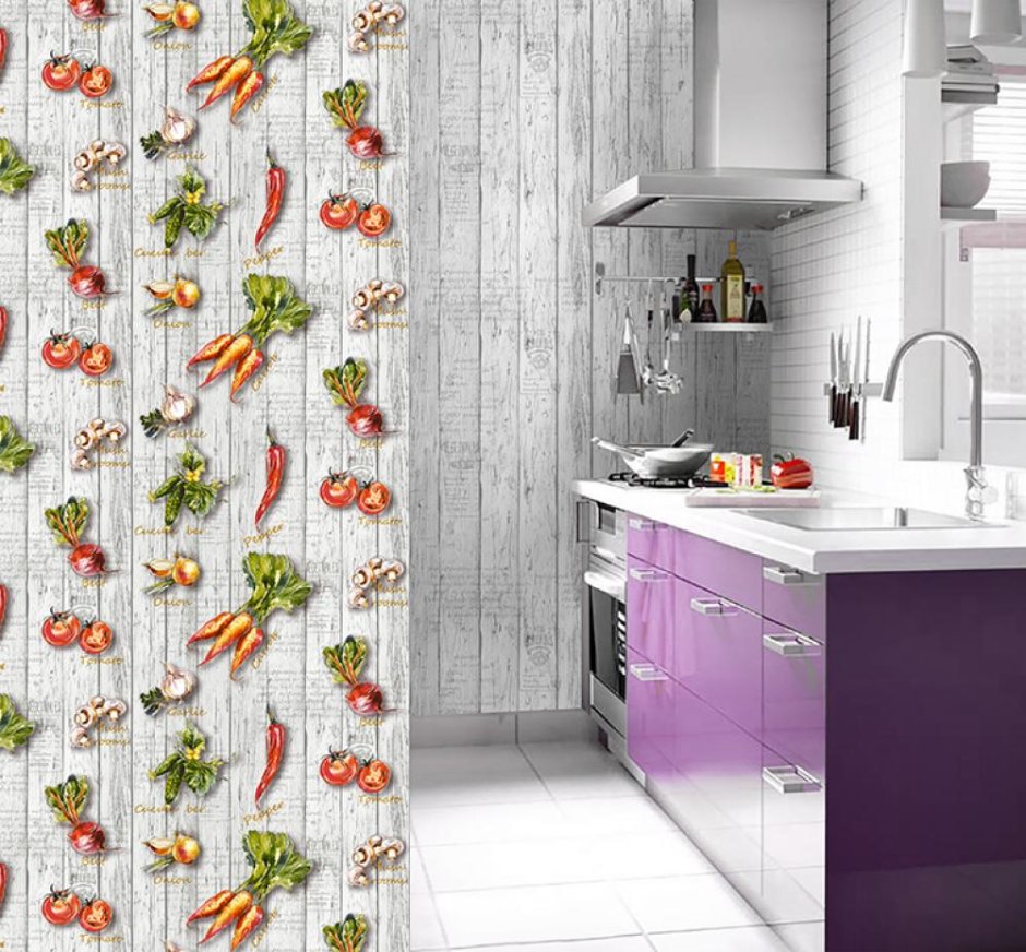 Кухонные обои для стен моющиеся фото