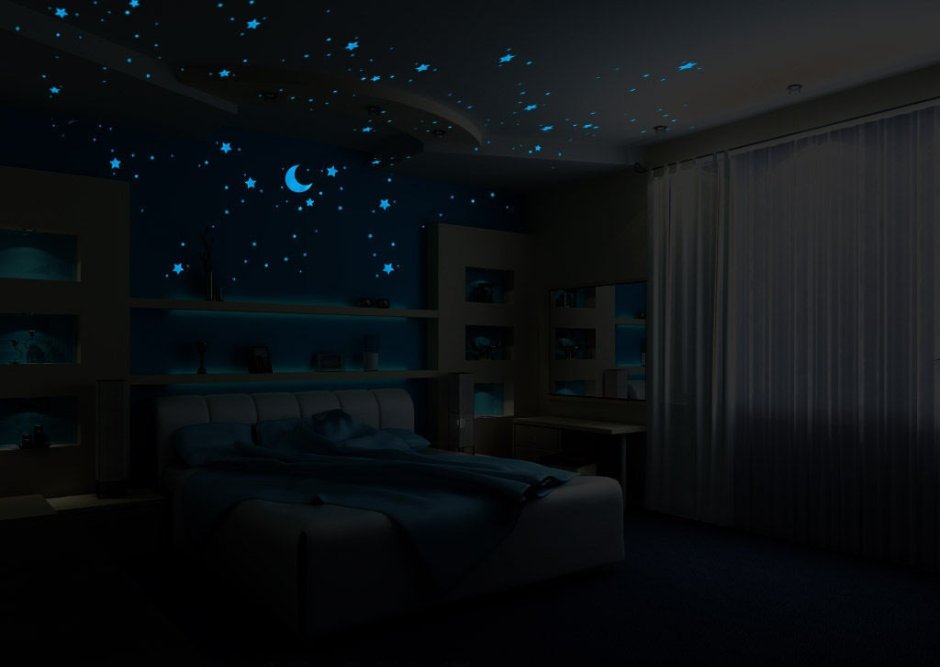 Светящиеся наклейки на потолок звездное небо