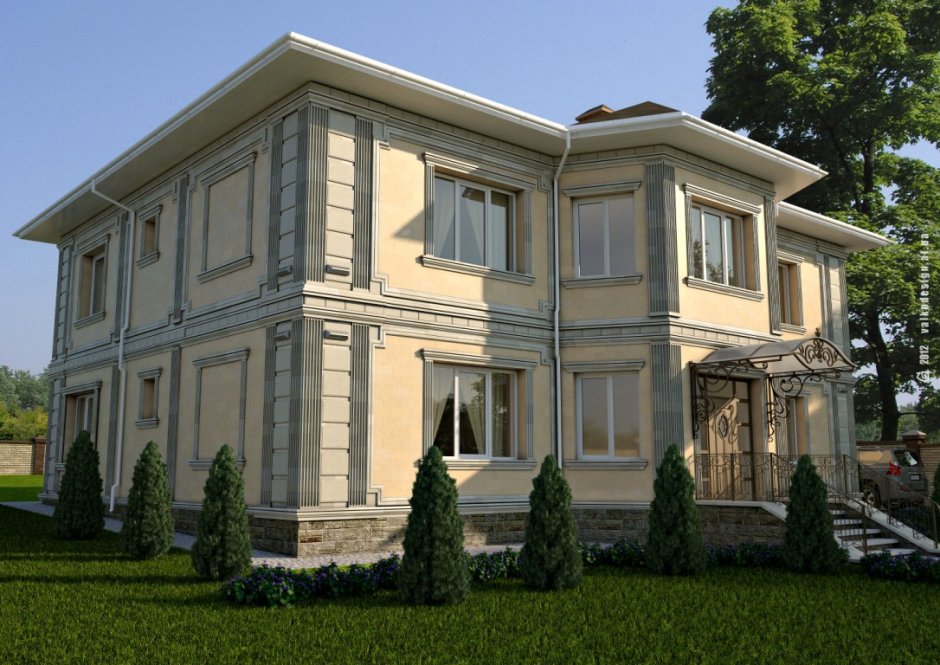 Отделка фасада дома в классическом стиле