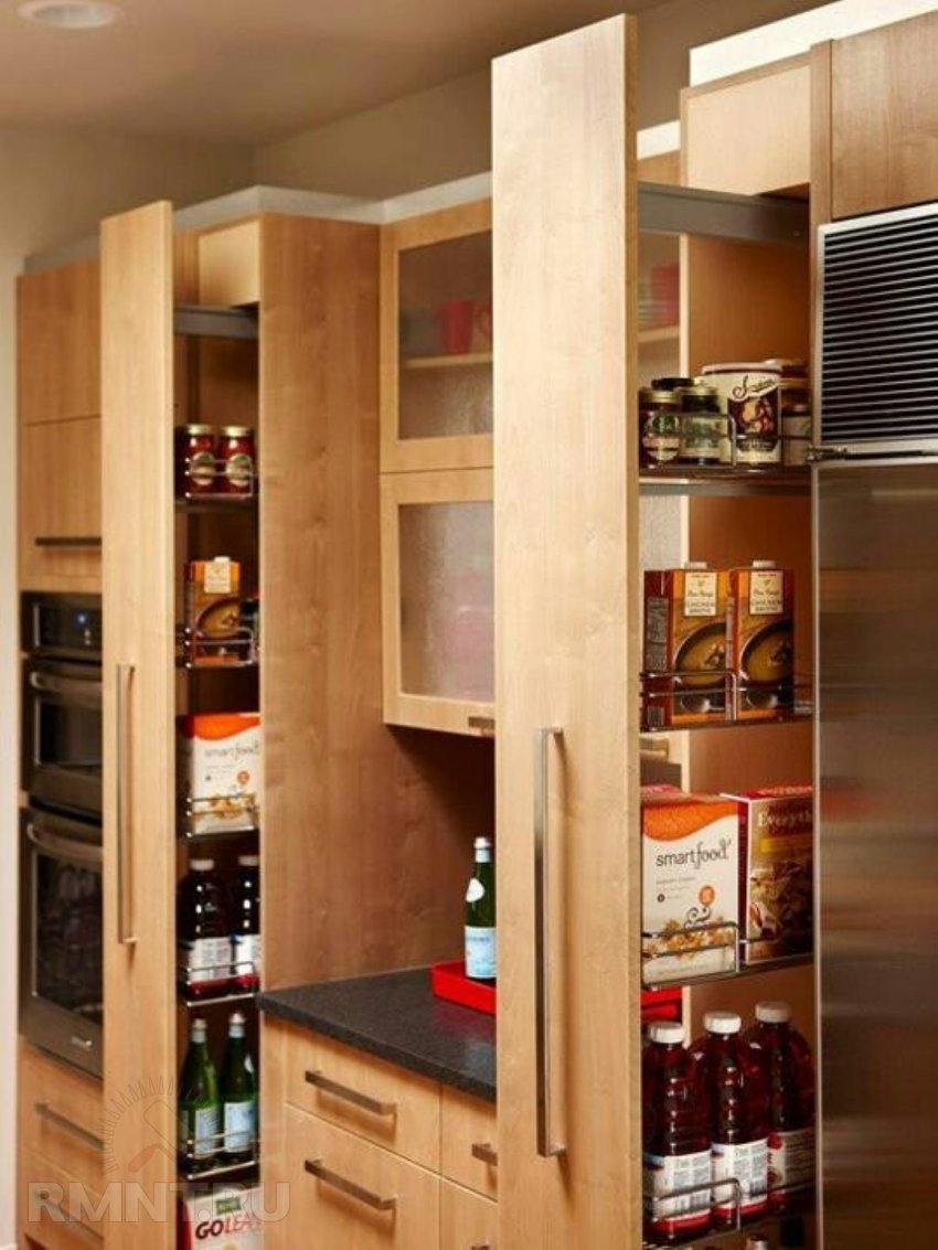 Узкие кухонные шкафы для маленькой кухни