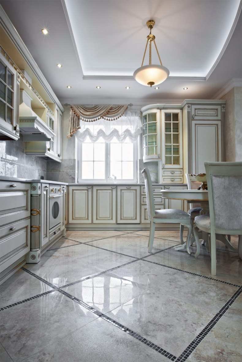 Салон красоты Каррарский мрамор пол