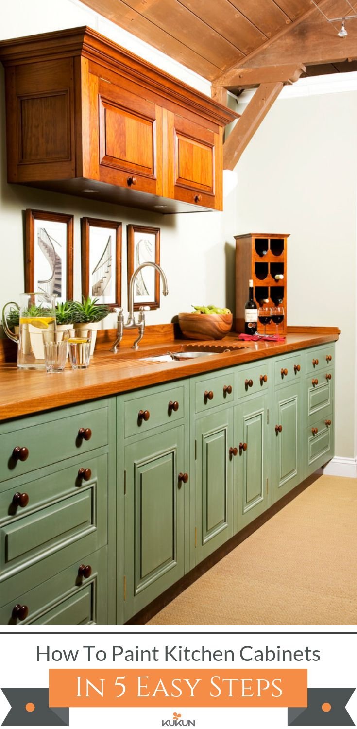 Шкафы кухонные крашенные краской