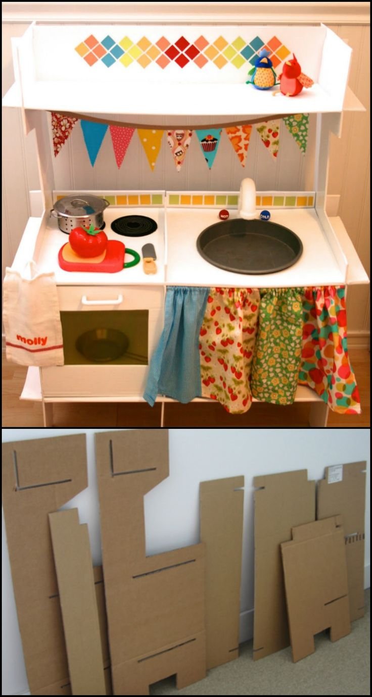 Кухня из картона для детей (65 фото)