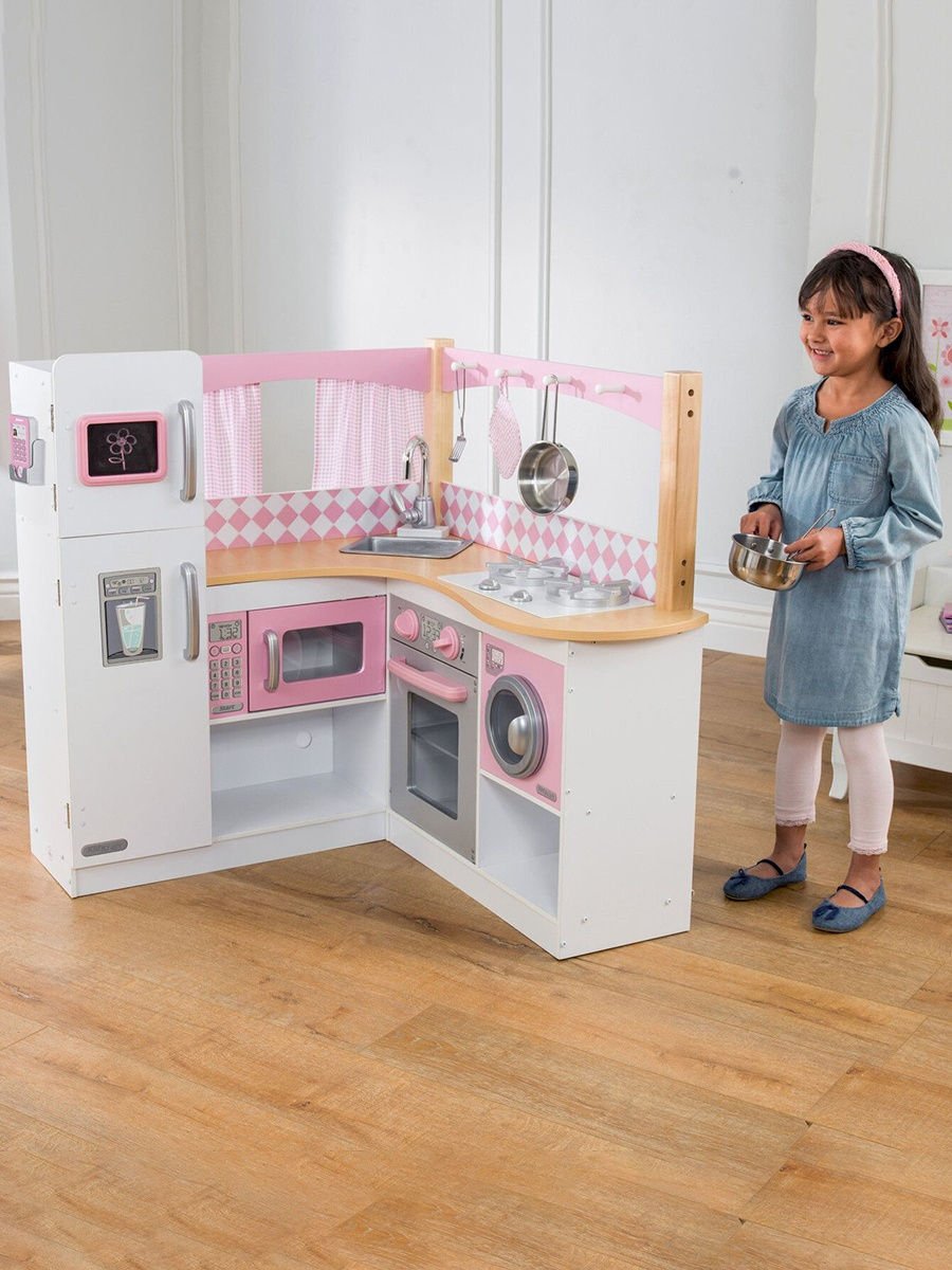 Детская голубая кухня kidkraft