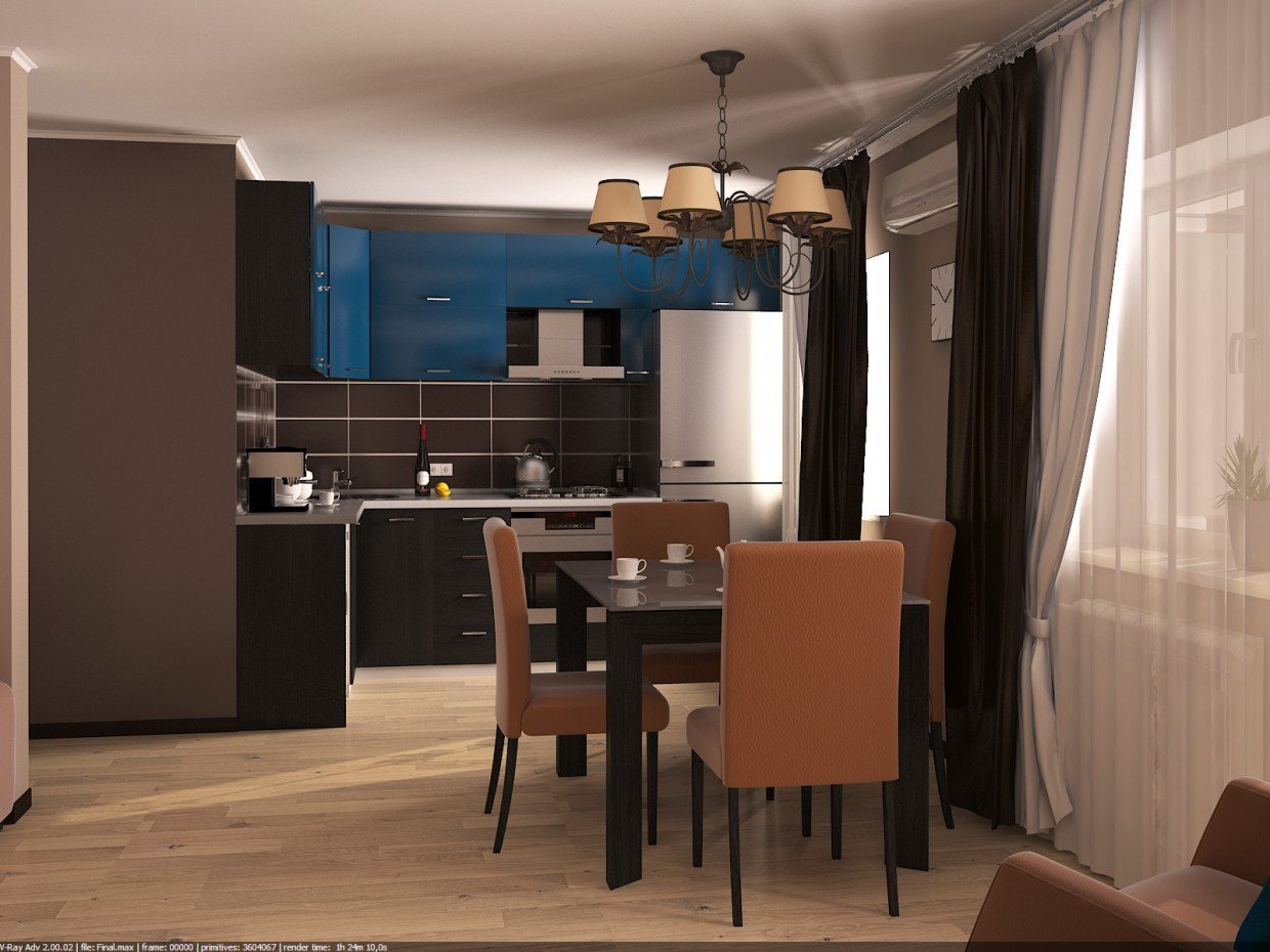 Дизайн гостиной в хрущевке фото совмещенной с кухней фото