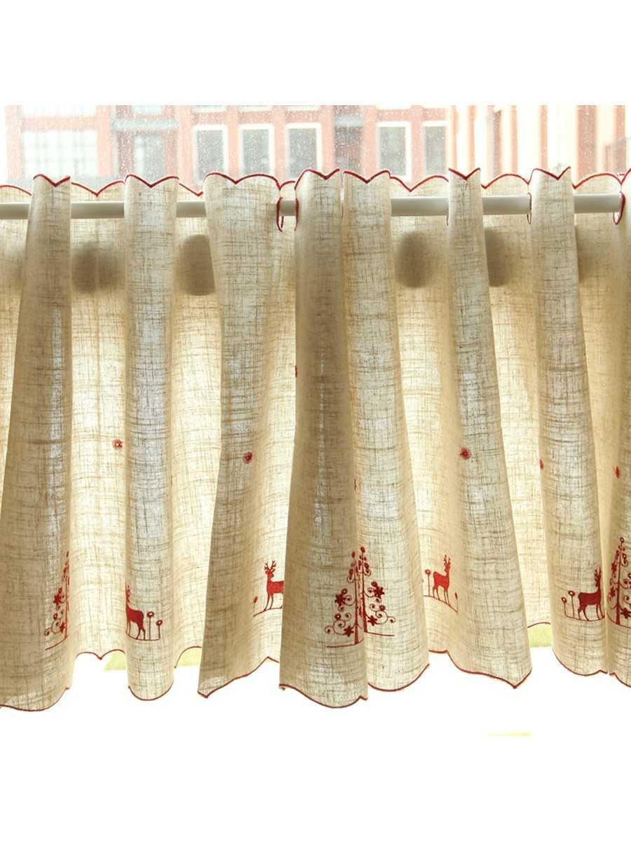 Льняные шторы с рюшами