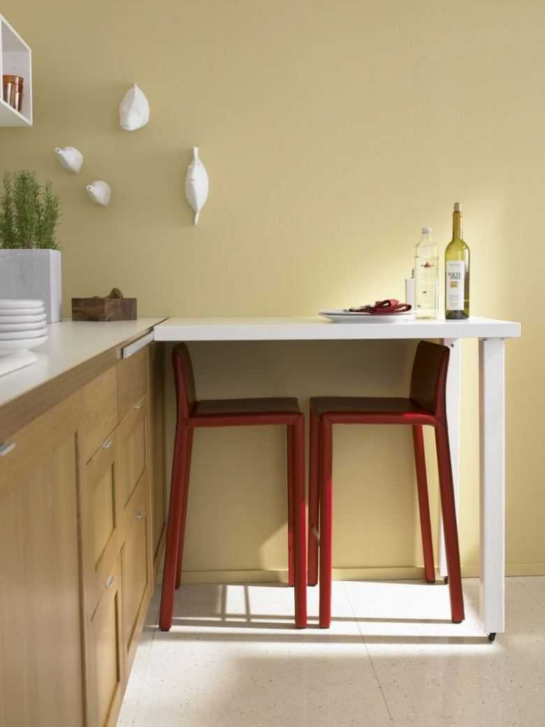 Необычные кухонные столы для маленькой кухни