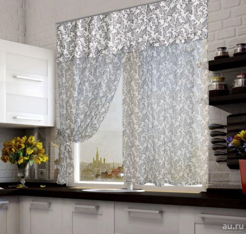 Шторы с ламбрекеном в складку