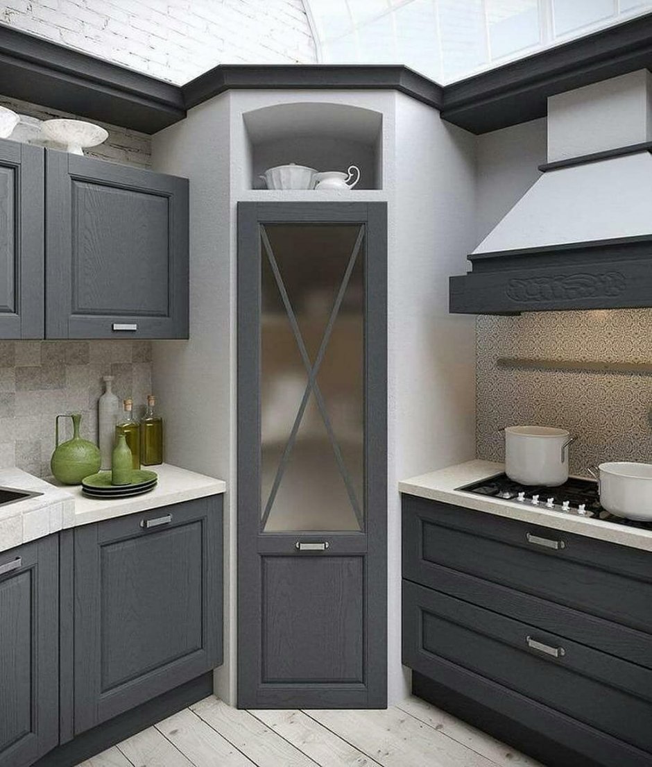 дизайн кухни угловой без холодильника фото