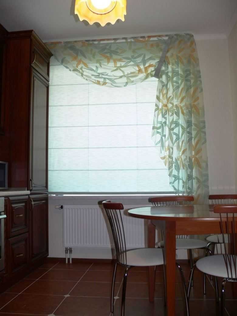 Несимметричные шторы на кухню (58 фото)
