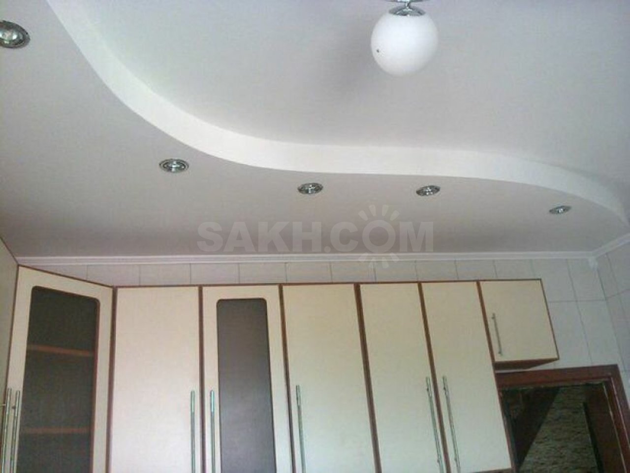 потолок из гипсокартона для кухни варианты