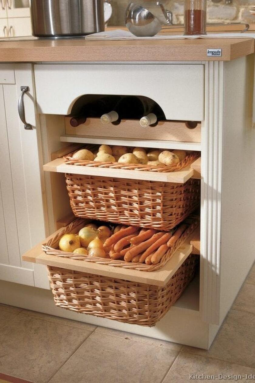 Корзины плетеные для кухни в шкаф
